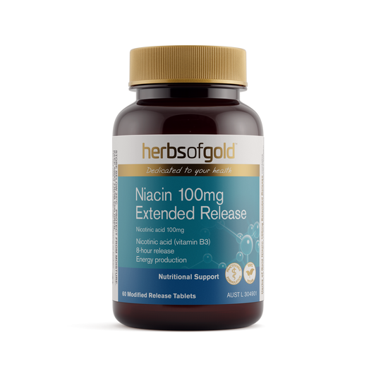 Herbs of Gold Niacin 100mg Extended Release 60 tablets