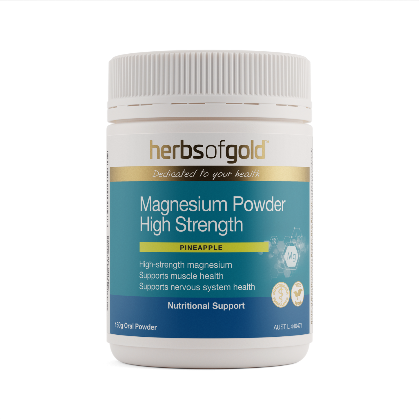 Herbs of Gold Magnesium Powder High Strength 150g