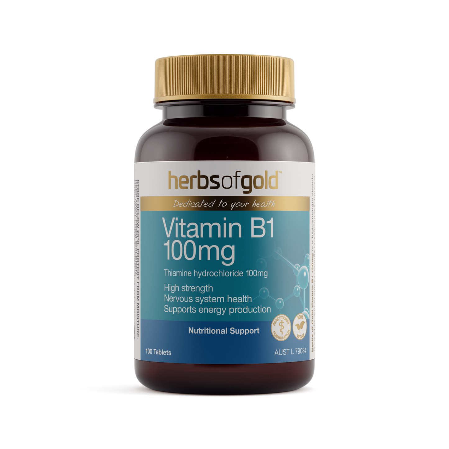 Herbs of Gold Vitamin B1 100mg 100 tablets