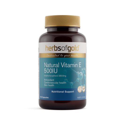 Herbs of Gold Natural Vitamin E 500IU 50 capsules