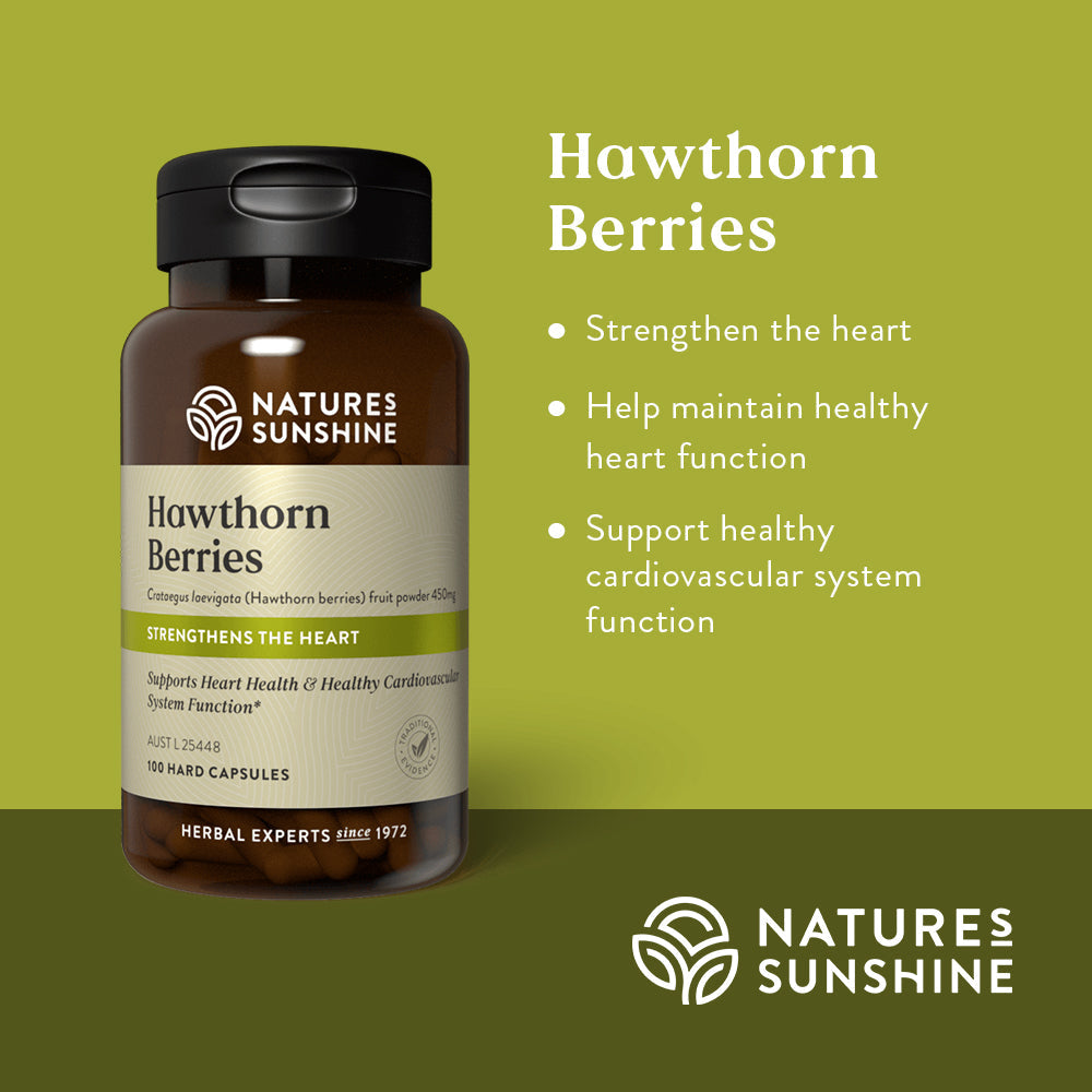 Natures Sunshine Hawthorn Berries 100 capsules