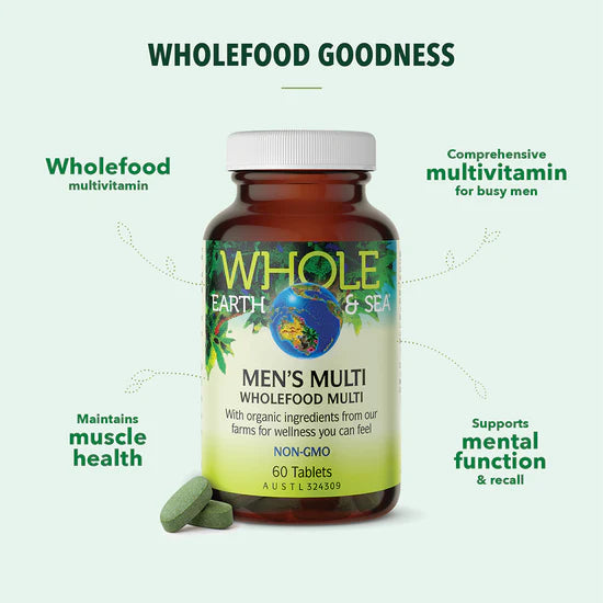 Whole Earth & Sea Men's Wholefood Multi 60 tablets