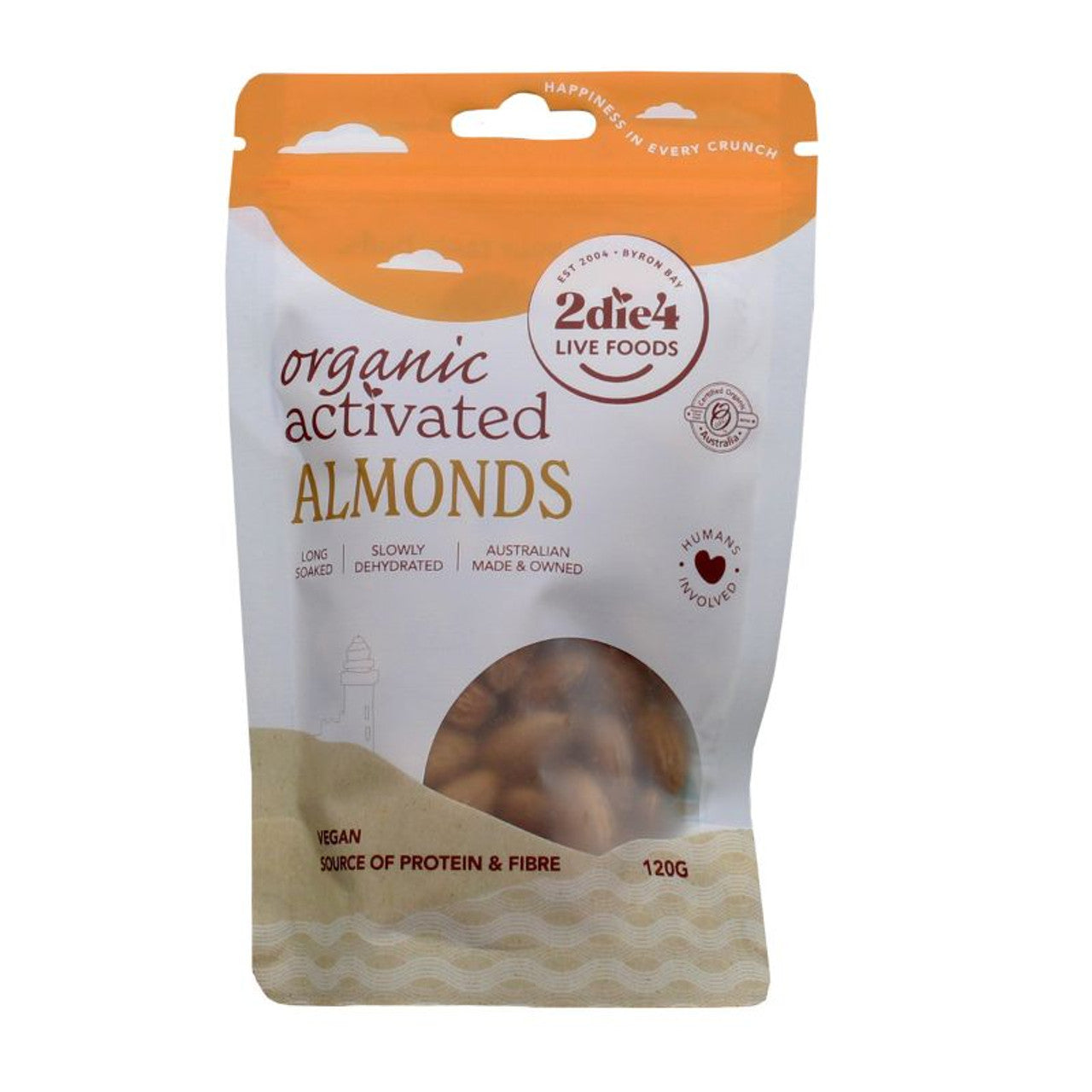 2Die4 Organic Activated Almonds 120g