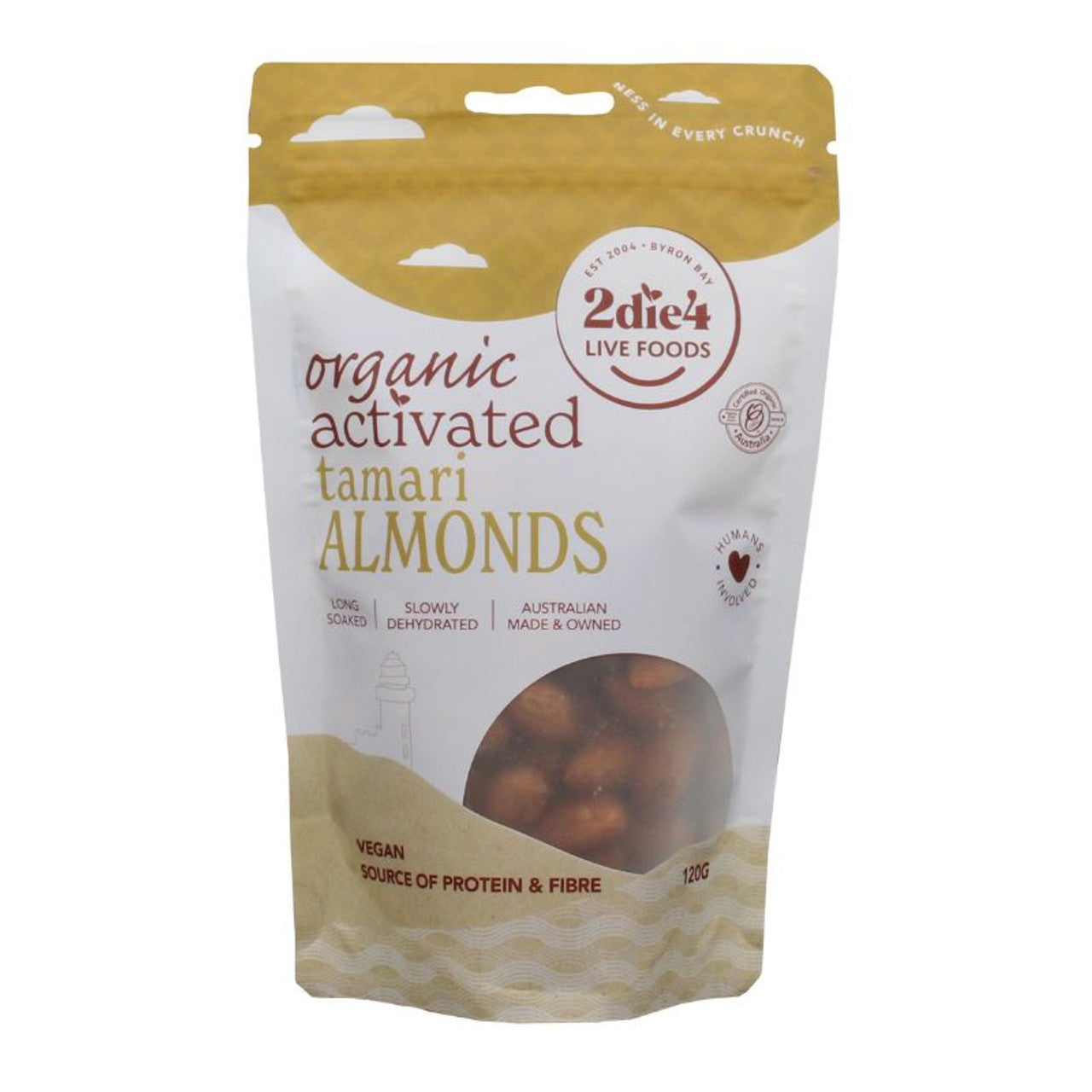 2Die4 Organic Activated Tamari Almonds 120g