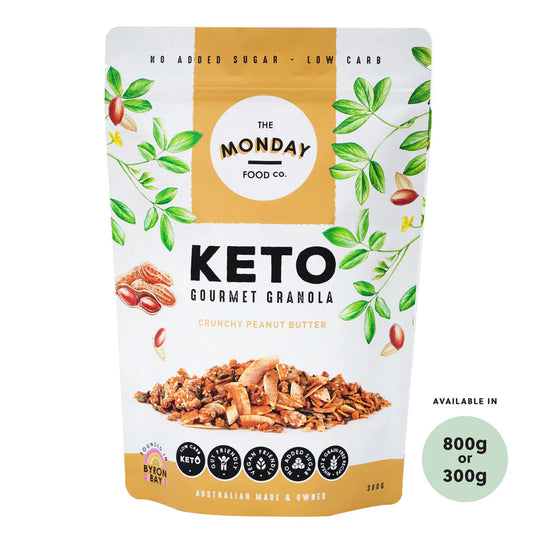 The Monday Food Co Keto Vegan Granola Crunchy Peanut Butter 300g