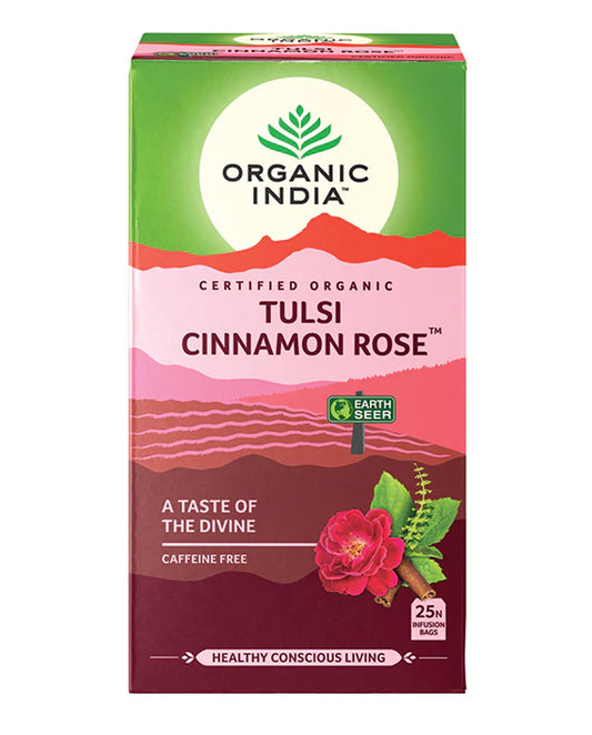 Tea-Organic India Tulsi Cinnamon Rose 25 bags