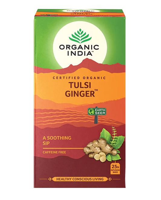 Tea-Organic India Tulsi Ginger 25 bags