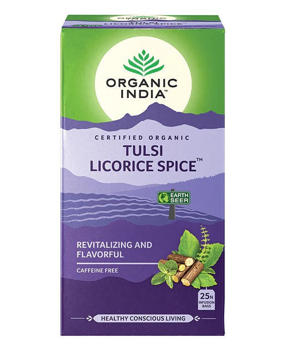 Tea-Organic India Tulsi Licorice Spice 25 bags