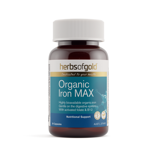 Herbs of Gold Organic Iron Max 30 capsules