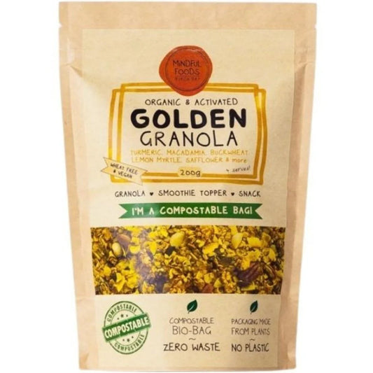 Mindful Foods Organic Activated Vegan Golden Granola 200g