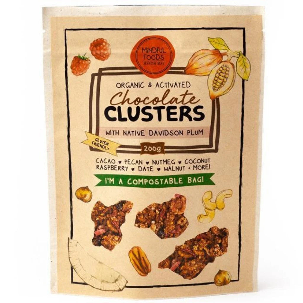 Mindful Foods Organic Activated Chocolate Clusters with Davidson Plum 200g