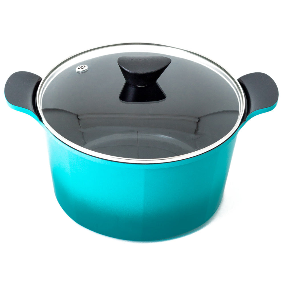 Neoflam Venn 26cm Deep Casserole with Glass Lid Induction