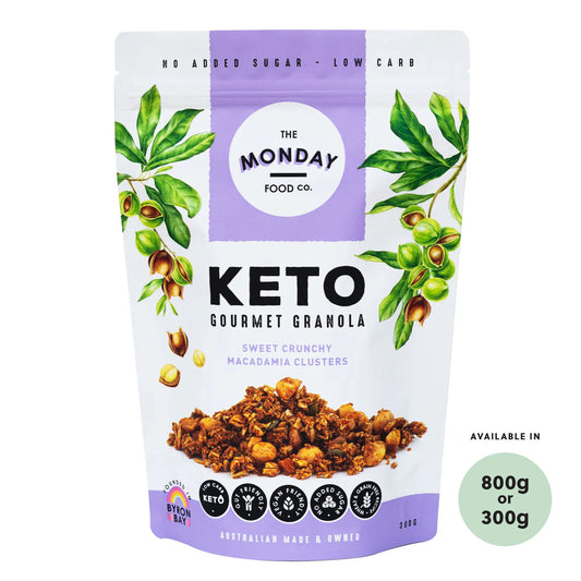 The Monday Food Company Keto Granola Sweet Crunchy Macadamia Clusters 800g